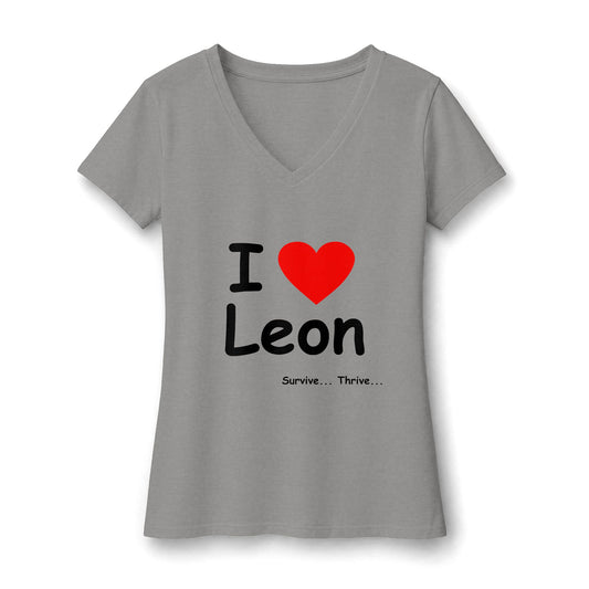 I Love Leon Women's V-Neck T-Shirt