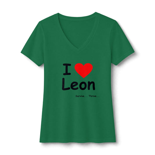 I Love Leon Women's V-Neck T-Shirt