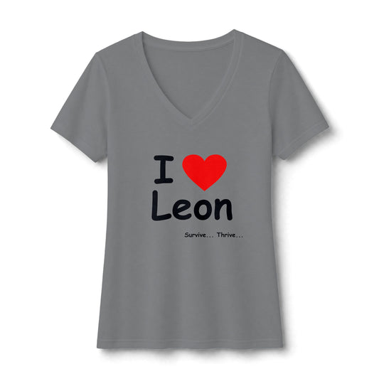 I Love Leon Women's V-Neck T-Shirt