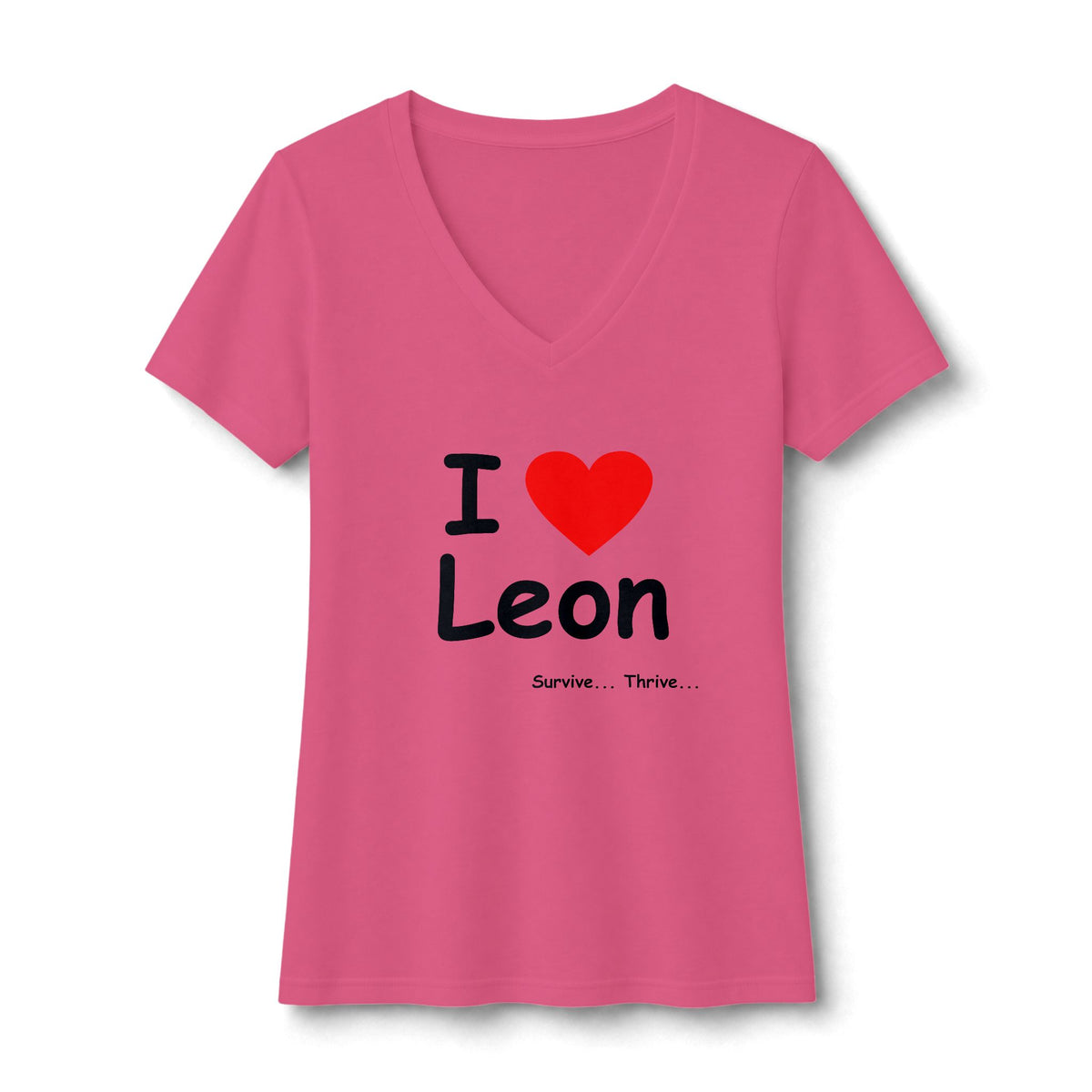 I Love Leon Women's V-Neck Tee