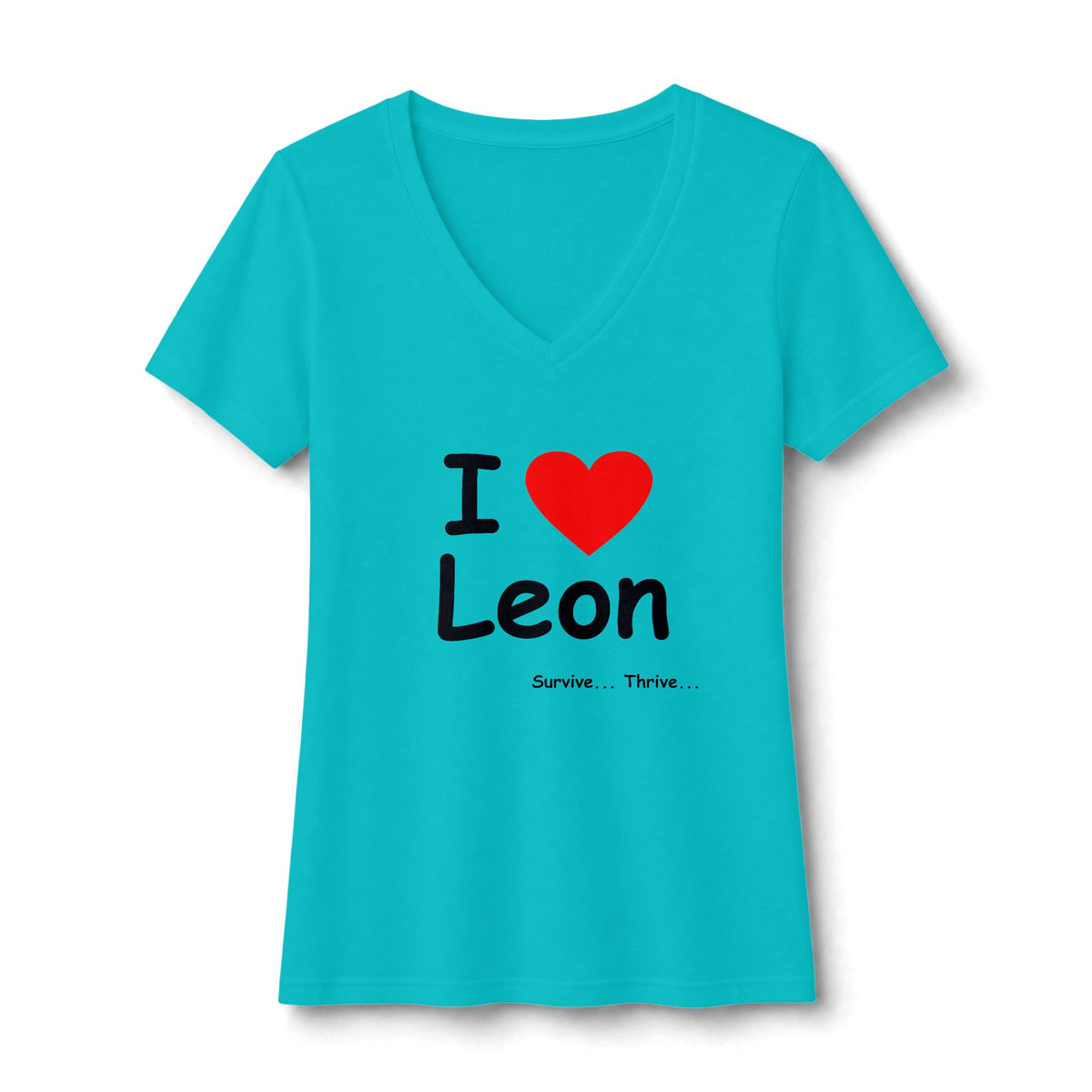 I Love Leon Women's V-Neck Tee