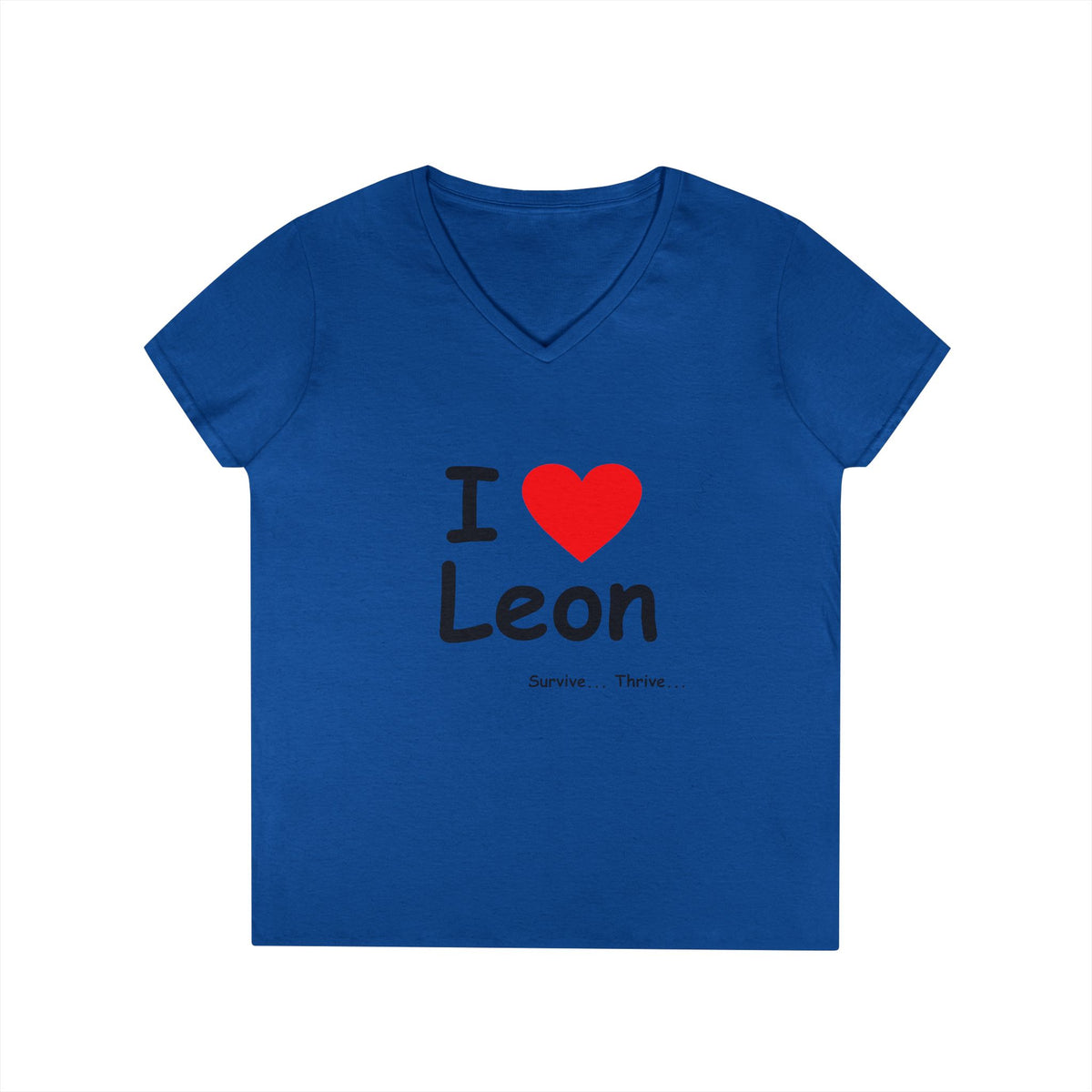 I Love Leon Ladies' V-Neck T-Shirt