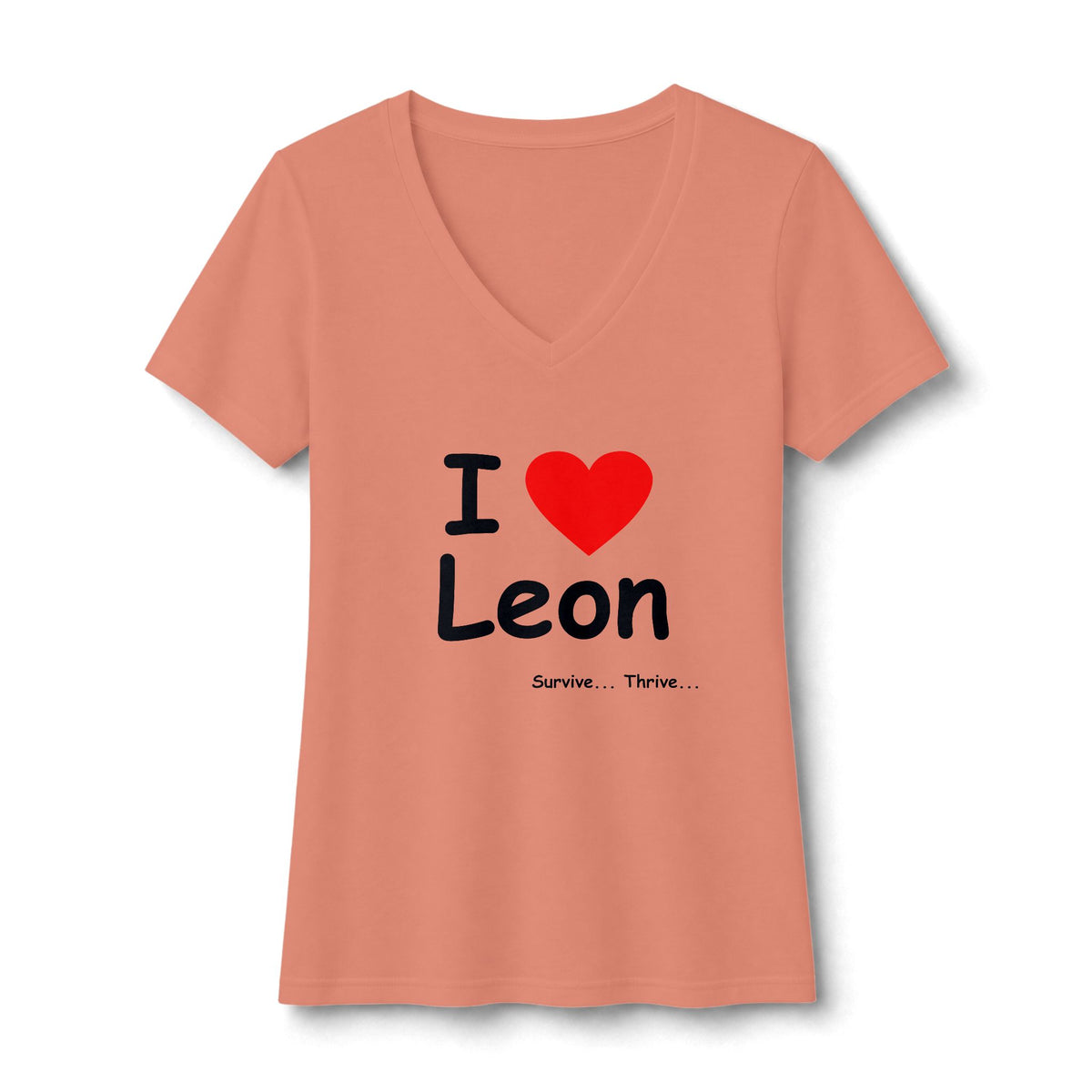 I Love Leon Women's V-Neck Tee